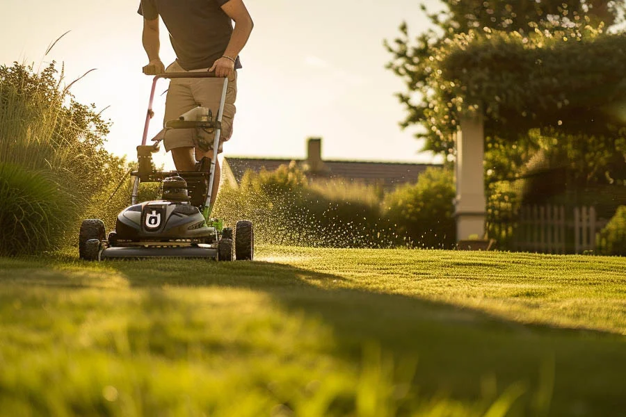 electric battery lawnmower