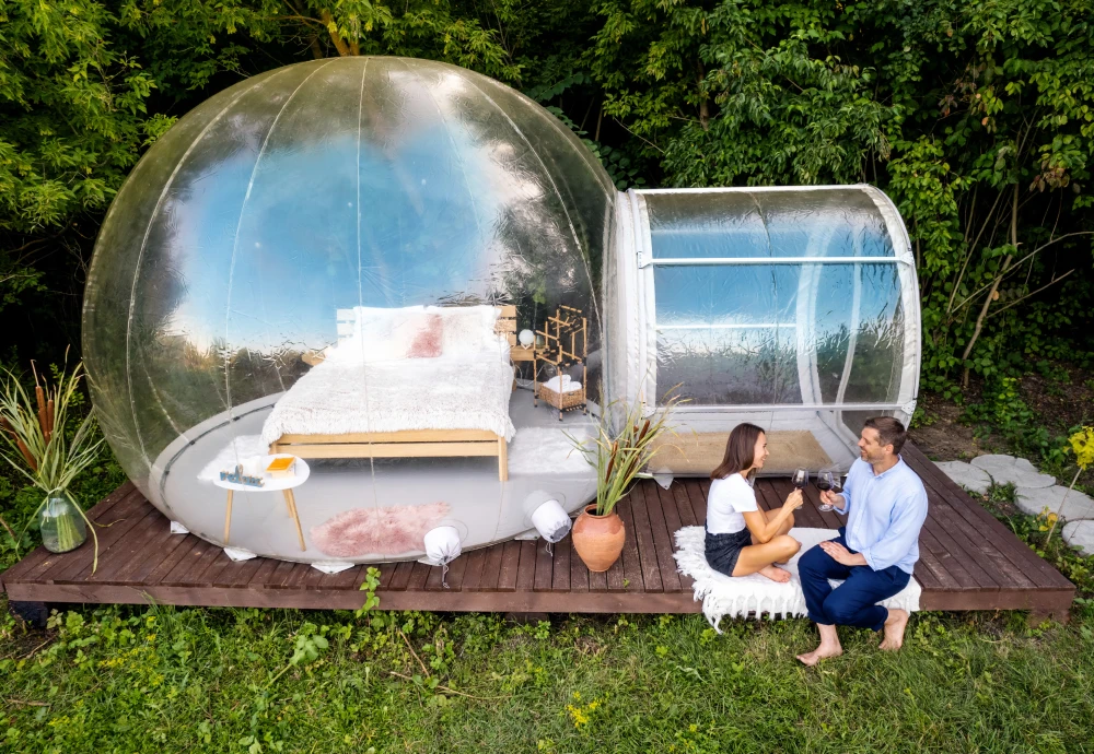 outside bubble tent